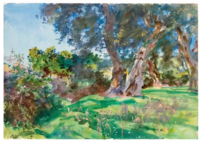 Framed Print : Olive Trees, Corfu, 1909. Creator: John Singer Sargent Framed Print : Olive Trees, Corfu, 1909. Creator: John Singer Sargent