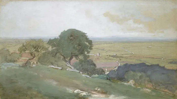 Framed Print : Olive Trees at Tivoli, 1873. Creator: George Inness Framed Print : Olive Trees at Tivoli, 1873. Creator: George Inness