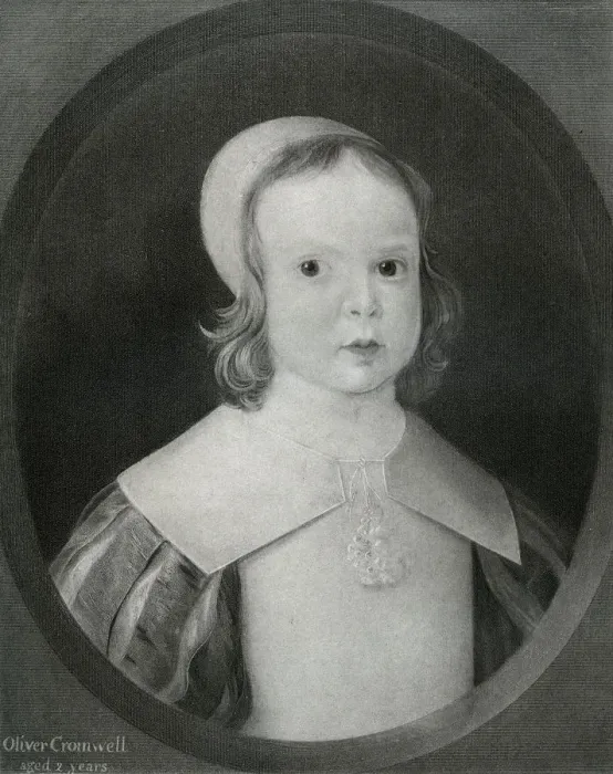 Framed Print : Oliver Cromwell aged two, 1601, (1899) Framed Print : Oliver Cromwell aged two, 1601, (1899)