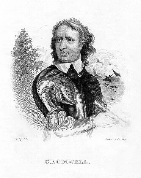 Oliver Cromwell, English military leader and politician, 19th century. Artist: Edwards