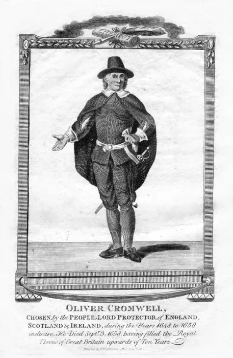 Framed Print : Oliver Cromwell, English military leader and politician, 1706 Framed Print : Oliver Cromwell, English military leader and politician, 1706