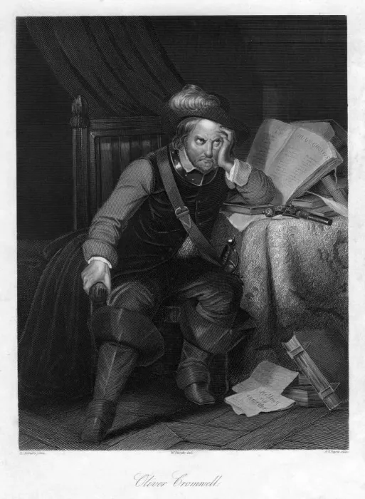 Framed Print : Oliver Cromwell with Killing no Murder, 1657, (19th century). Artist: AH Payne Framed Print : Oliver Cromwell with Killing no Murder, 1657, (19th century). Artist: AH Payne