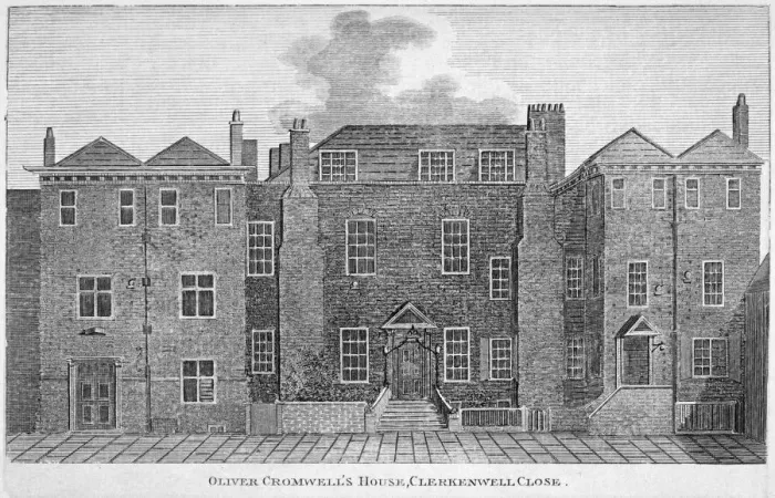 Framed Print : Oliver Cromwells House, Clerkenwell Close, London, 19th century