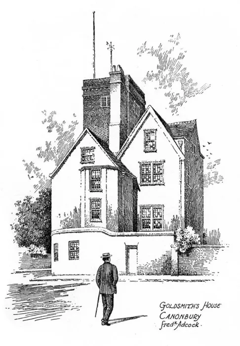 Framed Print : Oliver Goldsmiths house, Canonbury, Islington, 1912. Artist: Frederick Adcock Framed Print : Oliver Goldsmiths house, Canonbury, Islington, 1912. Artist: Frederick Adcock