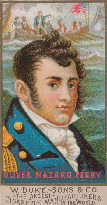 Framed Print : Oliver Hazard Perry, from the series Great Americans (N76) for Duke brand cigarettes Framed Print : Oliver Hazard Perry, from the series Great Americans (N76) for Duke brand cigarettes