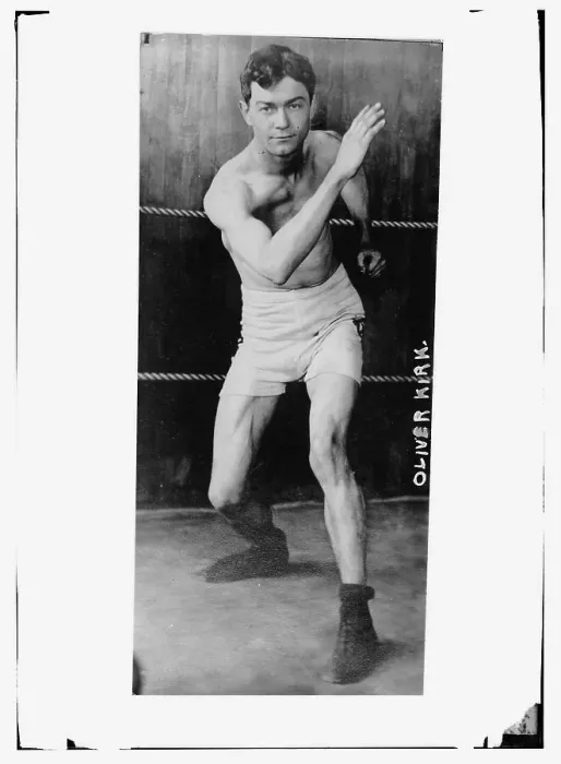 Framed Print : Oliver Kirk, American boxer and two-time Olympic gold medal winner, between c1910 and c1915. Creator: Bain News Service