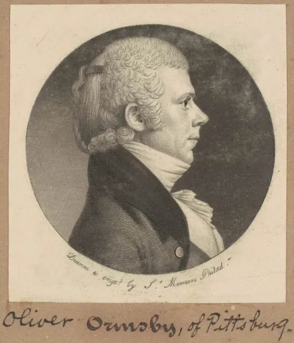 Framed Print : Oliver Ormsby, 1801. Creator: Charles Balthazar Julien Fevret de Saint-Memin Framed Print : Oliver Ormsby, 1801. Creator: Charles Balthazar Julien Fevret de Saint-Memin