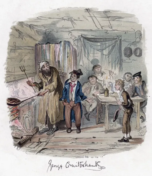 Framed Print : Oliver Twist, c1838. Artist: George Cruikshank Framed Print : Oliver Twist, c1838. Artist: George Cruikshank