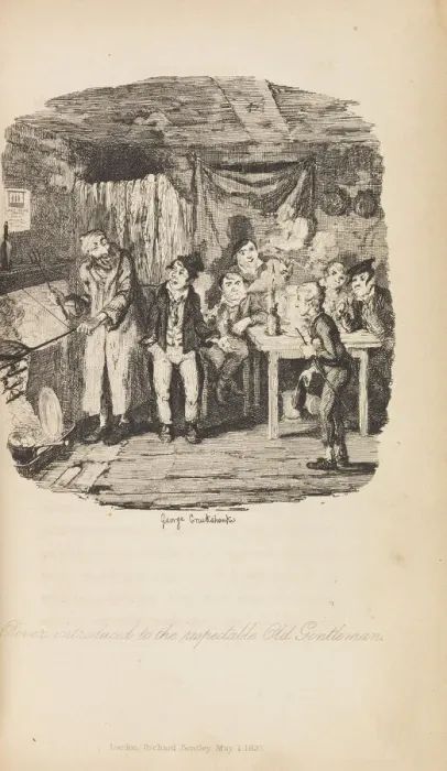 Framed Print : Oliver Twist or, the Parish Boys Progress by Charles Dickens. First edition, 1838 Framed Print : Oliver Twist or, the Parish Boys Progress by Charles Dickens. First edition, 1838