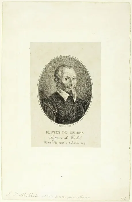 Framed Print : Olivier de Serres, 1858. Creator: Jean Francois Millet Framed Print : Olivier de Serres, 1858. Creator: Jean Francois Millet