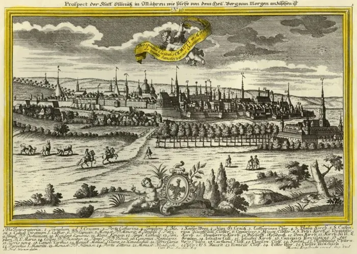 Framed Print : Olomouc, c1740. Creator: Johann Georg Ringlin Framed Print : Olomouc, c1740. Creator: Johann Georg Ringlin