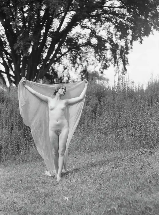 Framed Print : Olson, Margaret, Miss, standing outdoors, 1924 July. Creator: Arnold Genthe Framed Print : Olson, Margaret, Miss, standing outdoors, 1924 July. Creator: Arnold Genthe