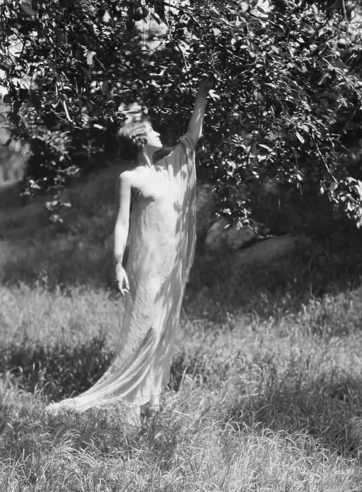 Framed Print : Olson, Margaret, Miss, standing outdoors, 1924 July. Creator: Arnold Genthe Framed Print : Olson, Margaret, Miss, standing outdoors, 1924 July. Creator: Arnold Genthe