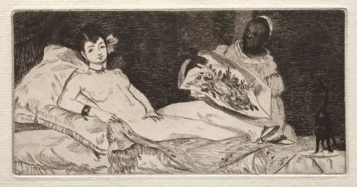 Framed Print : Olympia, 1867. Creator: Edouard Manet (French, 1832-1883) Framed Print : Olympia, 1867. Creator: Edouard Manet (French, 1832-1883)