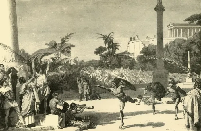 Framed Print : Olympic Games, 1890. Creator: Unknown Framed Print : Olympic Games, 1890. Creator: Unknown