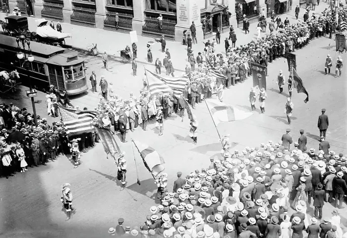 Framed Print : Olympic Parade, 1912. Creator: Bain News Service Framed Print : Olympic Parade, 1912. Creator: Bain News Service