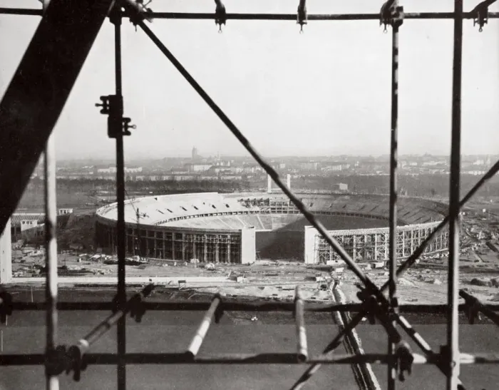 Framed Print : The Olympic Stadium from the Bell Tower, Berlin, Germany, c1936-c1936 Framed Print : The Olympic Stadium from the Bell Tower, Berlin, Germany, c1936-c1936