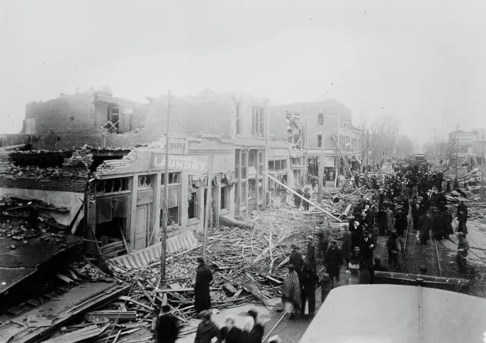 Framed Print : Omaha, 24th & Lake Sts. after cyclone, between c1910 and c1915. Creator: Bain News Service Framed Print : Omaha, 24th & Lake Sts. after cyclone, between c1910 and c1915. Creator: Bain News Service