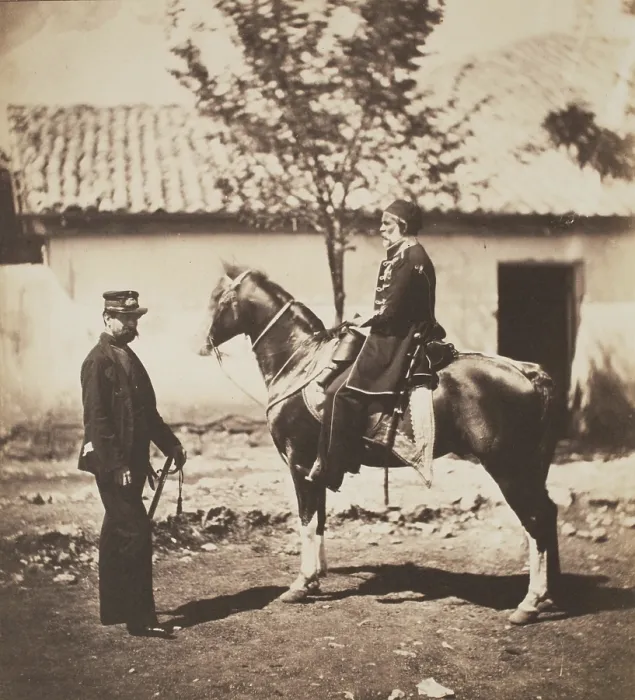 Framed Print : Omar Pacha and Col. Simmons Attached to the Turkish Head Quarters, c1855. Creator: Roger Fenton Framed Print : Omar Pacha and Col. Simmons Attached to the Turkish Head Quarters, c1855. Creator: Roger Fenton