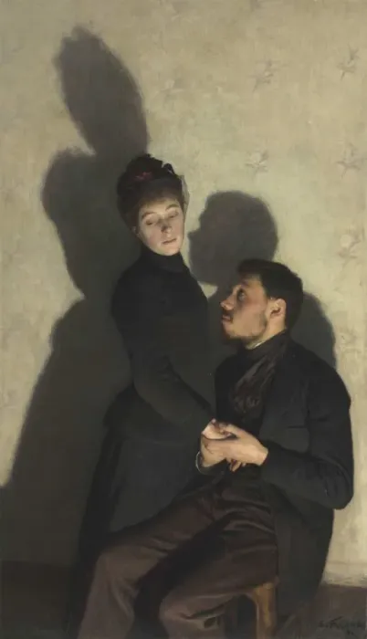 Framed Print : Ombres portees (Cast Shadows), 1891. Creator: Friant, Emile (1863-1932) Framed Print : Ombres portees (Cast Shadows), 1891. Creator: Friant, Emile (1863-1932)