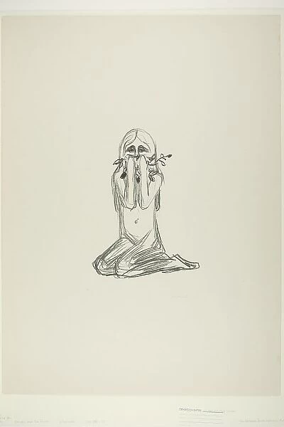 Omega and the Flower, 1908 / 09. Creator: Edvard Munch