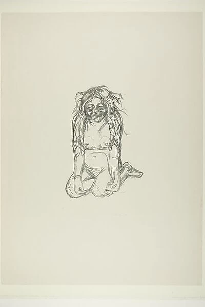 Omega Weeping, 1908 / 09. Creator: Edvard Munch
