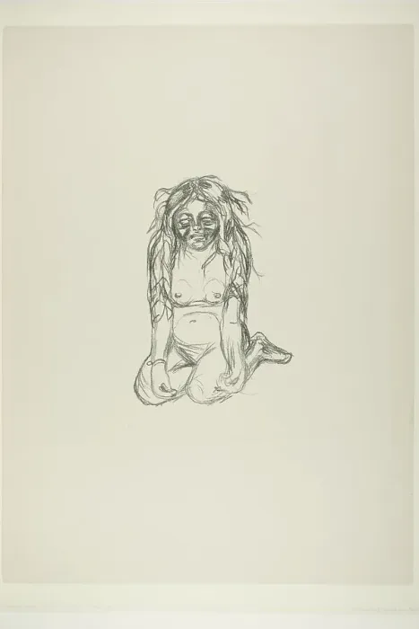Framed Print : Omega Weeping, 1908 / 09. Creator: Edvard Munch Framed Print : Omega Weeping, 1908 / 09. Creator: Edvard Munch