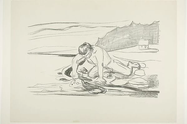 Omega's Death, 1908 / 09. Creator: Edvard Munch