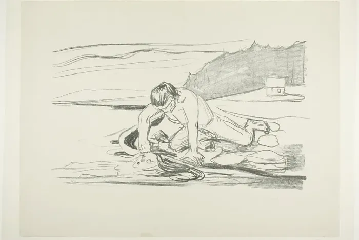 Framed Print : Omega's Death, 1908 / 09. Creator: Edvard Munch Framed Print : Omega's Death, 1908 / 09. Creator: Edvard Munch