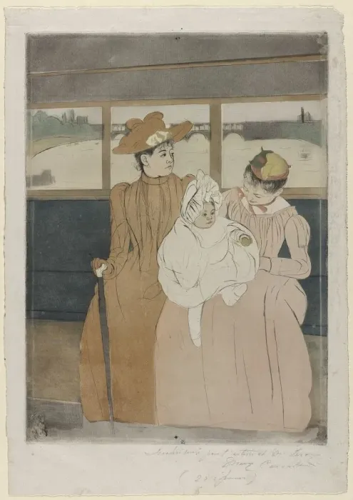 Framed Print : In the Omnibus, 1890-91. Creator: Mary Cassatt (American, 1844-1926) Framed Print : In the Omnibus, 1890-91. Creator: Mary Cassatt (American, 1844-1926)