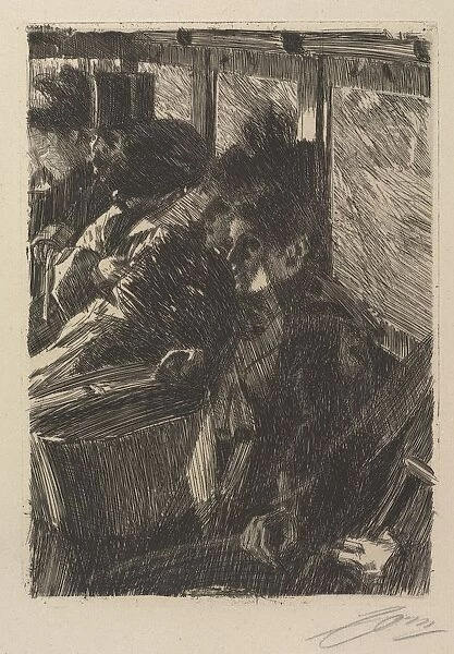 Omnibus, 1892. Creator: Anders Zorn (Swedish, 1860-1920)