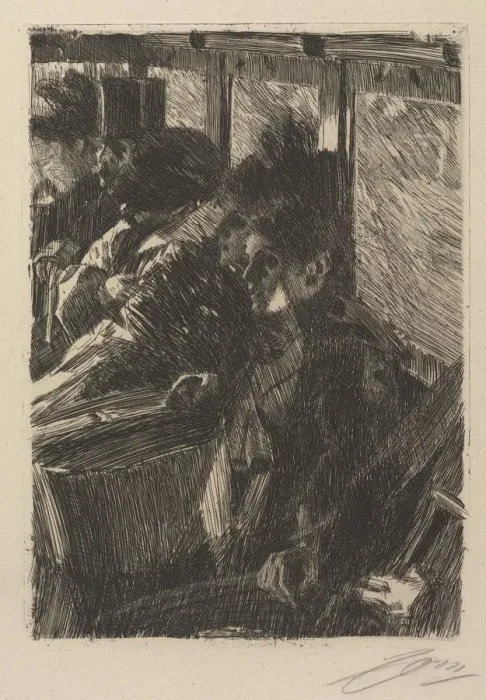 Framed Print : Omnibus, 1892. Creator: Anders Zorn (Swedish, 1860-1920) Framed Print : Omnibus, 1892. Creator: Anders Zorn (Swedish, 1860-1920)