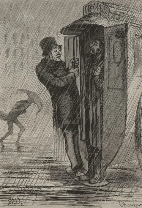 Framed Print : The Omnibus: Full. Creator: Honore Daumier (French, 1808-1879) Framed Print : The Omnibus: Full. Creator: Honore Daumier (French, 1808-1879)