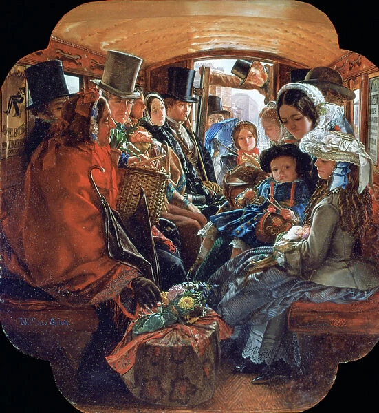 Omnibus Life in London, 1859. Artist: William Maw Egley