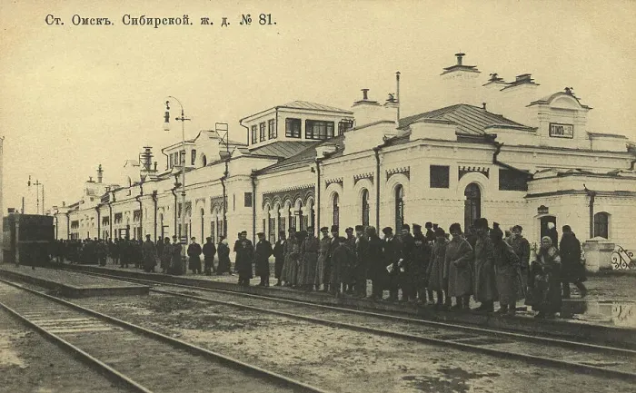 Framed Print : Omsk station. Siberian Railway, 1904. Creator: Unknown Framed Print : Omsk station. Siberian Railway, 1904. Creator: Unknown