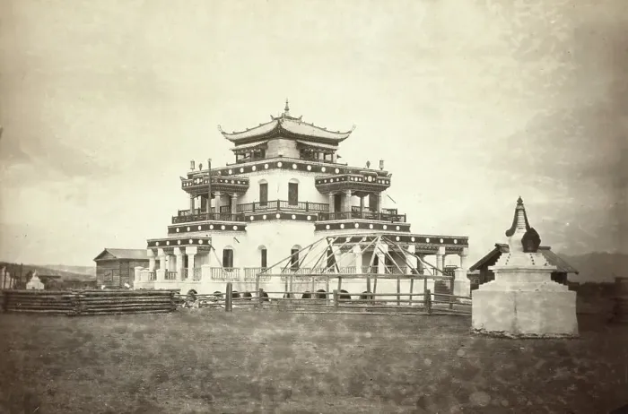Framed Print : Onanski Datzan or a Buddhist monastery, Trans Baikal [ie, Transbaikalia], between 1885 and 1886. Creator: Unknown