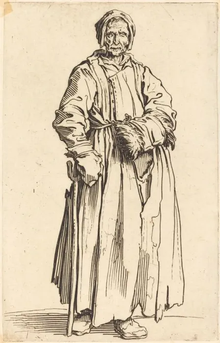 Framed Print : One-Eyed Woman, c. 1622. Creator: Jacques Callot Framed Print : One-Eyed Woman, c. 1622. Creator: Jacques Callot