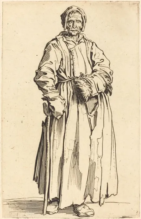 Framed Print : One-Eyed Woman, c. 1622. Creator: Jacques Callot Framed Print : One-Eyed Woman, c. 1622. Creator: Jacques Callot