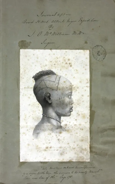 Framed Print : 'One of the sons of Onnese Obi Osai chief of Aboh, River Niger', drawn by John Duncan, 1840-42. Creator: John Duncan Framed Print : 'One of the sons of Onnese Obi Osai chief of Aboh, River Niger', drawn by John Duncan, 1840-42. Creator: John Duncan
