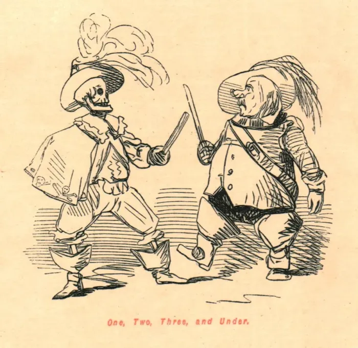 Framed Print : One, Two, Three, and Under, 1897. Creator: John Leech Framed Print : One, Two, Three, and Under, 1897. Creator: John Leech