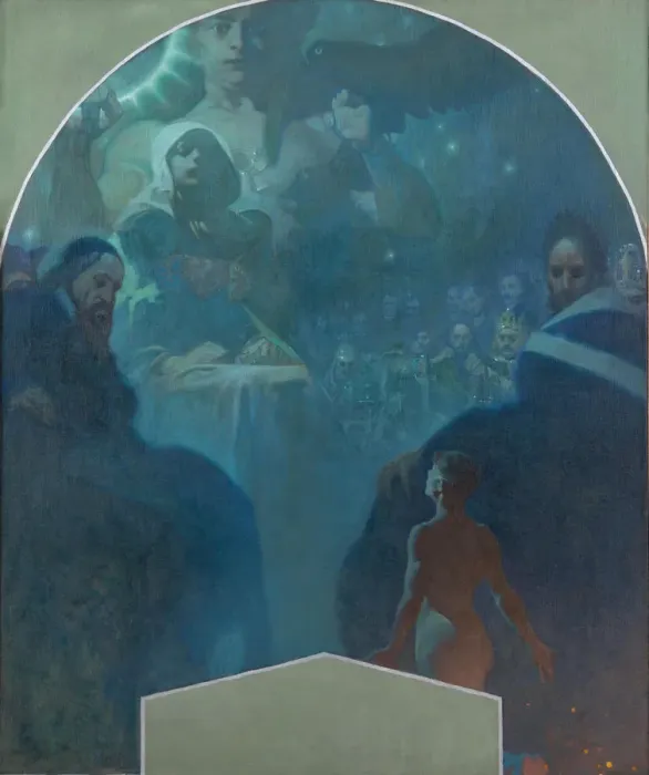 Framed Print : By ones own strength III, 1911. Artist: Mucha, Alfons Marie (1860-1939) Framed Print : By ones own strength III, 1911. Artist: Mucha, Alfons Marie (1860-1939)