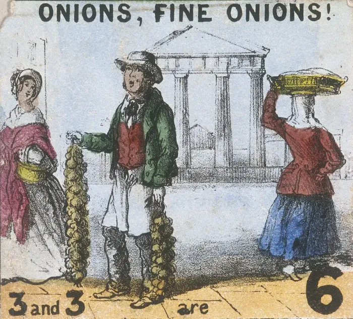 Framed Print : Onions, Fine Onions!, Cries of London, c1840. Artist: TH Jones Framed Print : Onions, Fine Onions!, Cries of London, c1840. Artist: TH Jones