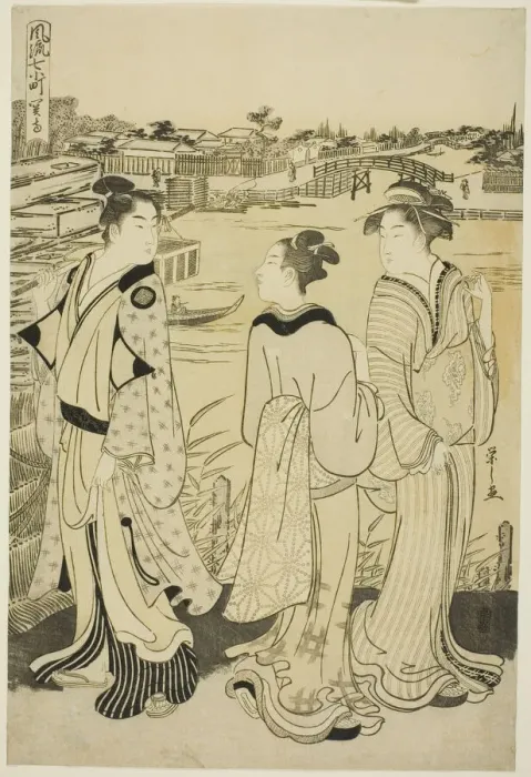 Framed Print : Ono no Komachi at Seki Temple, from the series The Fashionable Seven Komachi... about 1788. Creator: Hosoda Eishi Framed Print : Ono no Komachi at Seki Temple, from the series The Fashionable Seven Komachi... about 1788. Creator: Hosoda Eishi
