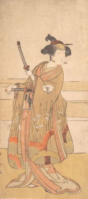 Framed Print : Onoe Tamizo as a Samurai Woman, ca. 1775 or 1776. Creator: Shunsho Framed Print : Onoe Tamizo as a Samurai Woman, ca. 1775 or 1776. Creator: Shunsho