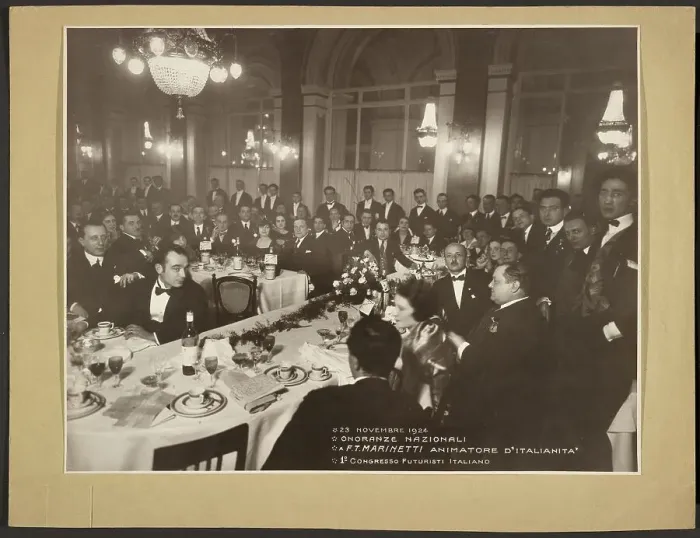 Framed Print : Onoranze Nazionali a F.T. Marinetti Animatore d'Italianita, 1o Congresso Futuristi Italiano, 1924. Creator: Mario Castagneri Framed Print : Onoranze Nazionali a F.T. Marinetti Animatore d'Italianita, 1o Congresso Futuristi Italiano, 1924. Creator: Mario Castagneri