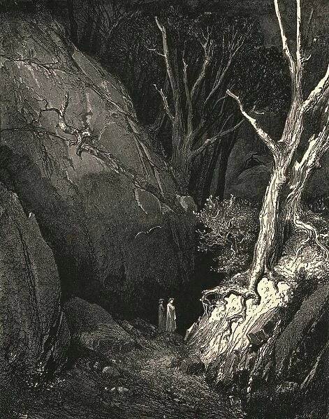 Onward he moved, I close his steps pursued, c1890. Creator: Gustave Doré