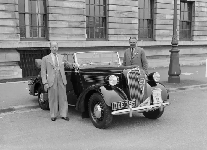 Framed Print : Opel cabriolet of AT Morse at the South Wales Auto Club Welsh Rally, 1937 Artist: Bill Brunell Framed Print : Opel cabriolet of AT Morse at the South Wales Auto Club Welsh Rally, 1937 Artist: Bill Brunell