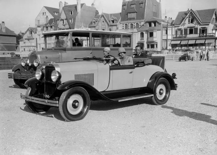 Framed Print : Opel open 2-seater and Laffly omnibus, Boulogne Motor Week, France, 1928. Artist: Bill Brunell Framed Print : Opel open 2-seater and Laffly omnibus, Boulogne Motor Week, France, 1928. Artist: Bill Brunell