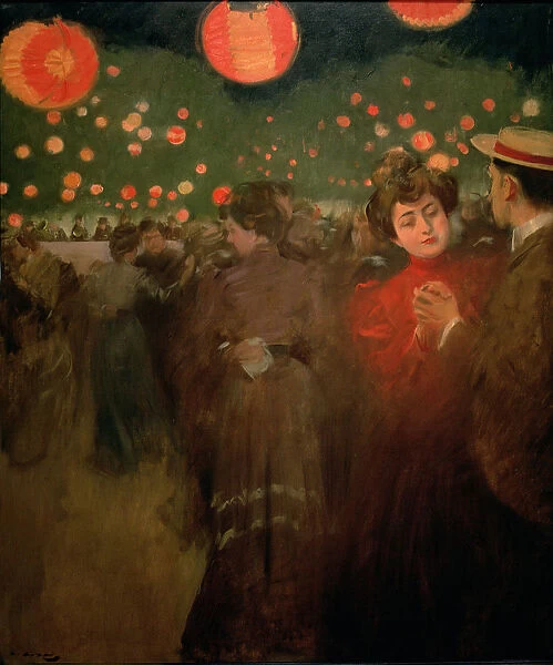 The Open-air dance, oil by Ramon Casas 1901-1902