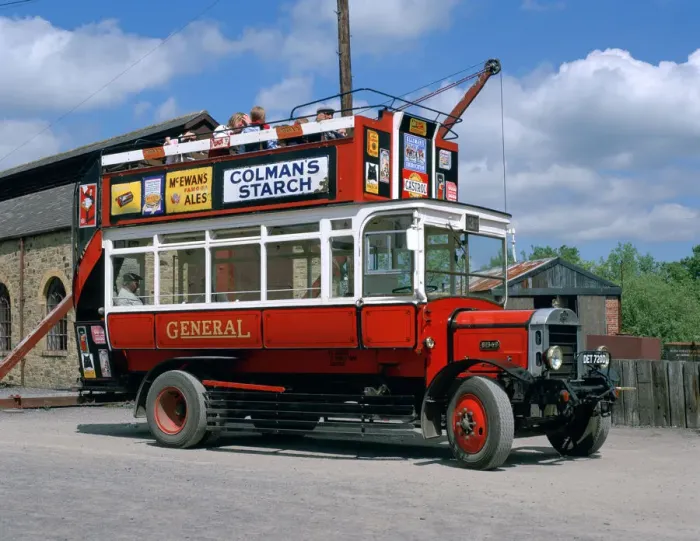 Framed Print : Open top bus, Beamish Museum, Stanley, County Durham Framed Print : Open top bus, Beamish Museum, Stanley, County Durham